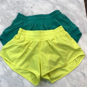 Lululemon Hotty Hot shorts LR 2.5” size 0 (lot of 2)